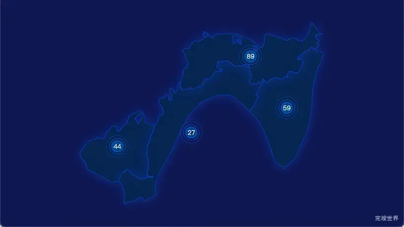 echarts 武汉市汉南区geoJson地图圆形波纹状气泡图